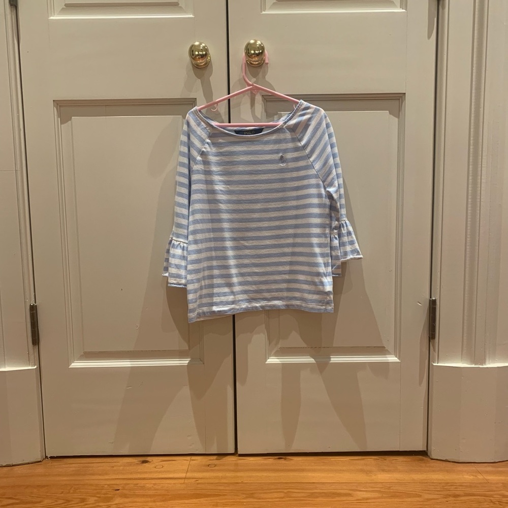 Blue and white girls Ralph Lauren shirt